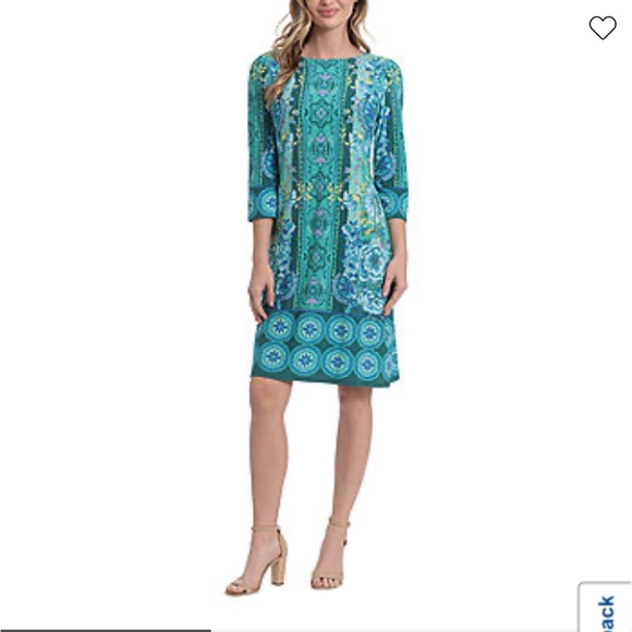 London Style blue paisley dress - Picture 2 of 3